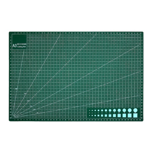 Мат для різання двосторонній, формат А3, з розміткою фото 2