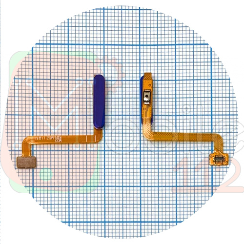 Шлейф Samsung Galaxy M53 M536  со сканером отпечатка пальца (синий)