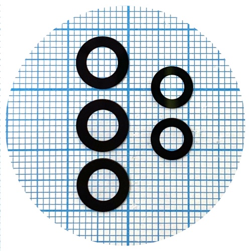 Скло камери Samsung Galaxy A52 A525F A526B, Galaxy A72 A725F A726B (чорне комплект 5 шт) фото 2