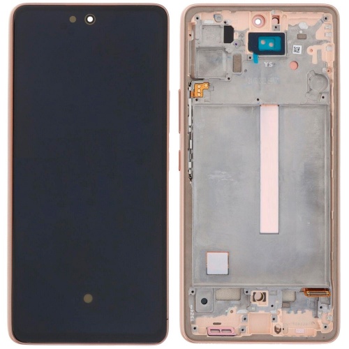 Дисплей Samsung Galaxy A53 5G A536B + тачскрин (OLED Big Glass с золотистой рамкой)