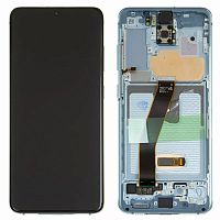 Дисплей Samsung Galaxy S20 G980F G981 + тачскрин (IN-CELL с голубой рамкой)