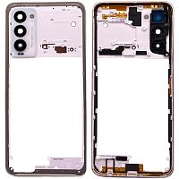 Рамка корпусу Tecno Camon 18, 18T, 18P (золотиста зі склом камери)