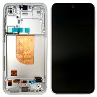 Дисплей Samsung Galaxy S23 FE S711 + тачскрин (оригинал 100% с серебристой рамкой)