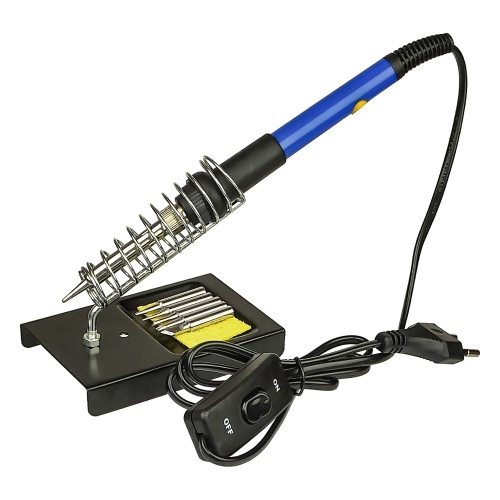 Паяльний набір в пеналі Aida A-806+ (паяльник 60W, рег. t 200-450 гр C, жала 900M 6шт, мультиметр, інструменти та розхідники) фото 6