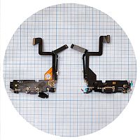 Шлейф Apple iPhone 14 Pro с разъемом зарядки и микрофонами (фиолетовый оригинал 100%)