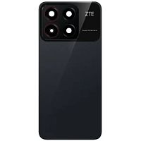 Задня кришка ZTE Blade A35 (чорна оригінал Китай зі склом камери)