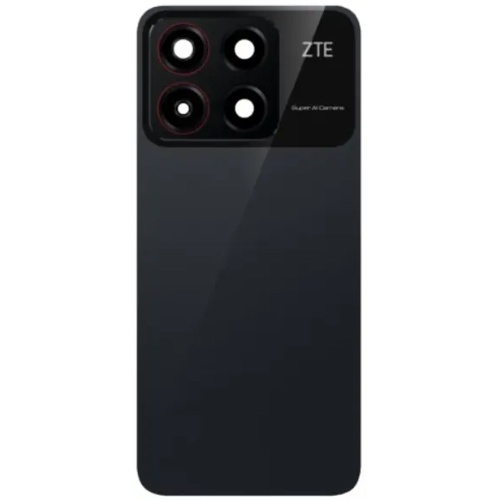 Задня кришка ZTE Blade A35 (чорна оригінал Китай зі склом камери)