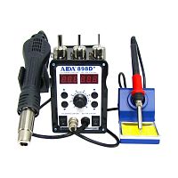 Паяльная станция Aida 898D+ бескомпрессорная, фен, паяльник с нагревательным элементом Hakko