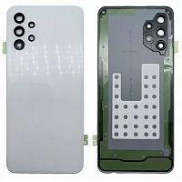 Задня кришка Samsung Galaxy A32 5G A326B (біла зі склом камери)