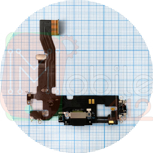 Шлейф Apple iPhone 12, iPhone 12 Pro з роз'ємом зарядки та мікрофоном (чорний оригінал 100%) фото 3