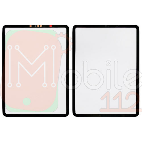 Скло дисплея Apple iPad Pro 11" 2018,  iPad Pro 11" 2020 (чорне OCA Pro з плівкою)