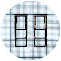 Тримач SIM карти Xiaomi Redmi Note 11, Redmi Note 11S (чорний на 2 SIM + Micro SD)