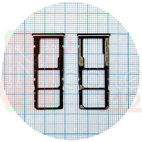 Держатель SIM карты Xiaomi Redmi Note 11, Redmi Note 11S (черный на 2 SIM + Micro SD)