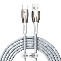 Кабель зарядки Baseus Glimmer Series USB A - Type C 100W 1м білий (CADH000402)