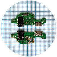 Шлейф Tecno Camon 12 Air CC6, Camon 15 CD7 з роз'ємами зарядки та навушників, мікрофоном - нижня плата (AAA)