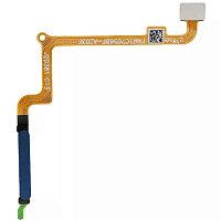 Шлейф Xiaomi Redmi 14C, Poco C75 с кнопкой включения и сканером отпечатка пальца (AAA синий)