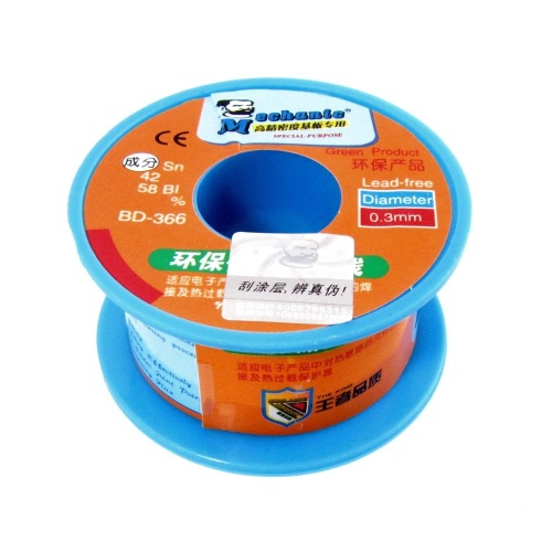 Припій легкоплавкий Mechanic BD-366 0,3 мм, 40 гр, Sn 42%, Bi 58%