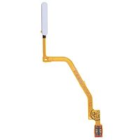 Шлейф Xiaomi Redmi Note 9S, Note 9 Pro, Note 9 Pro Max з кнопкою включення та сканером відбитка пальця (AAA білий)