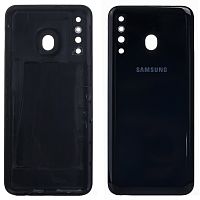 Задняя крышка Samsung Galaxy M30 M305F (черная со стеклом камеры)