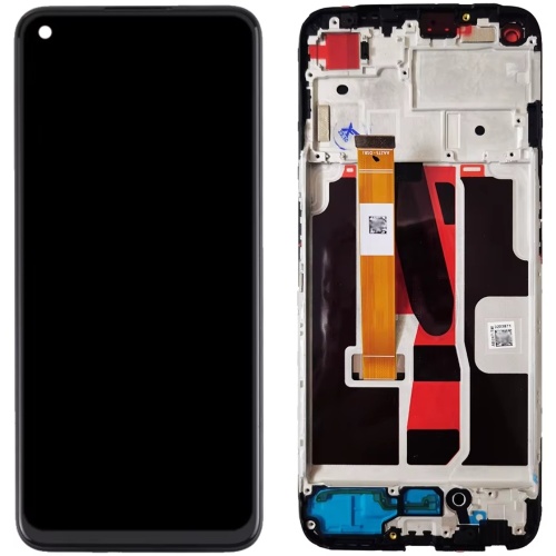 Дисплей Realme Q3s з тачскріном і рамкою (чорний з рамкою)