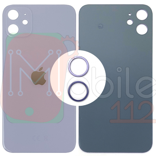 Задня кришка Apple iPhone 11 (фіолетова оригінал Китай з кільцями)