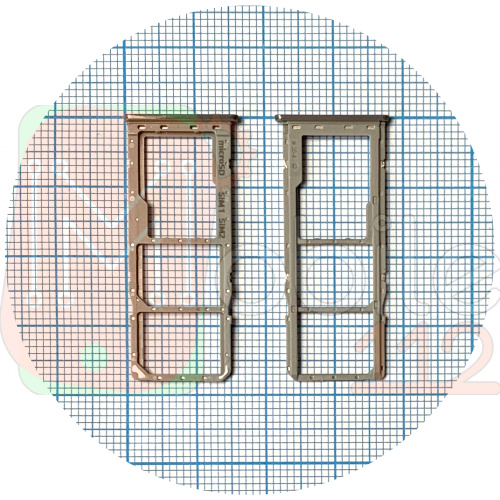 Тримач SIM карти Samsung Galaxy A20 A205F A30 A305F, A50 A505F, A70 A705F (білий на 2 SIM + MicroSD)