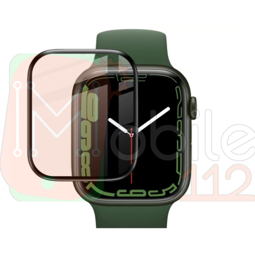 Захисне скло (плівка) Apple Watch 7 8 9 41 мм (чорне Glass)