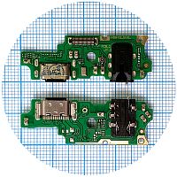 Шлейф Tecno Pova 3 LF7n с разъемами зарядки и наушников, микрофоном - нижняя плата (AAA)