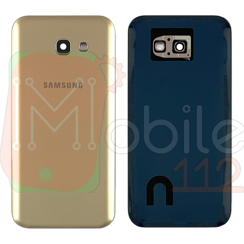 Задня кришка Samsung Galaxy A5 2017 A520F (золотиста оригінал Китай зі склом камери)