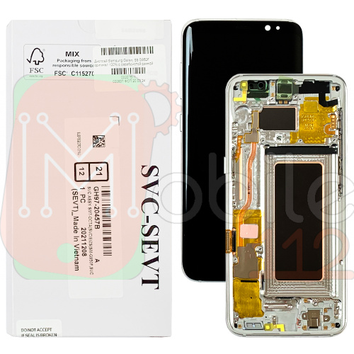 Дисплей Samsung Galaxy S8 G950F з тачскріном (оригінал 100% с серебристой рамкой)