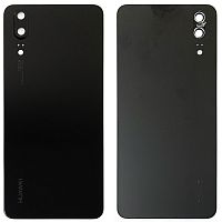 Задняя крышка Huawei P20 EML-L09C EML-L29C AL00 TL00 (черная со стеклом камеры)