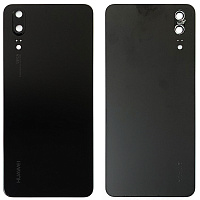 Задня кришка Huawei P20 EML-L09C EML-L29C AL00 TL00 (чорна зі склом камери)