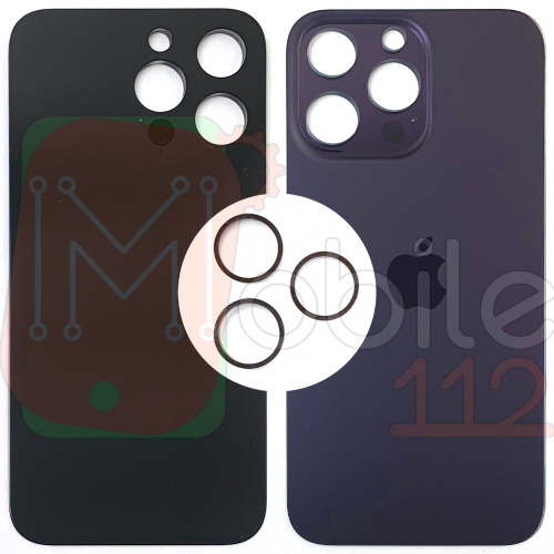 Задня кришка Apple iPhone 14 Pro Max (фіолетова оригінал Китай з кільцями)