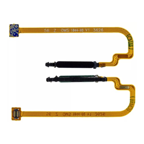 Шлейф Xiaomi Redmi 9T, Poco M3 с кнопкой включения и сканером отпечатка пальца (черный оригинал Китай)