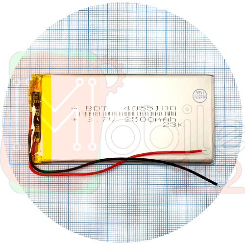 Аккумулятор универсальный 4055100Р 95 x 47 x 4 мм 2500 mAh 3.7V