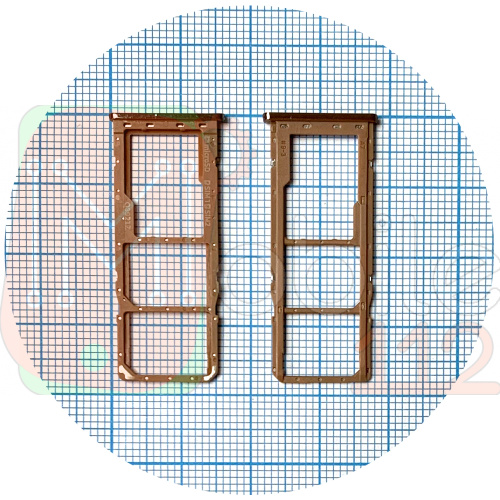 Тримач SIM карти Samsung Galaxy A7 2018 A750F (золотистий на 2 SIM + MicroSD)