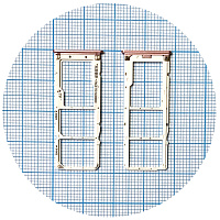 Тримач SIM карти Xiaomi Mi A2 Lite, Redmi 6 Pro (рожевий на 2 SIM + Micro SD)