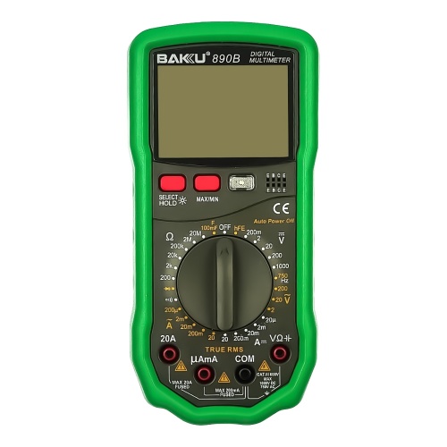 Мультиметр цифровий Baku BK-890B з функцією Auto Off, з підсвічуванням (струм до 20A) фото 2