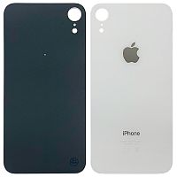 Задняя крышка Apple iPhone XR (белая AAA с большим отверстием)