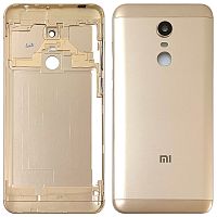 Задняя крышка Xiaomi Redmi 5 Plus MEG7 (золотистая оригинал Китай со стеклом камеры)