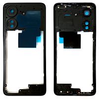 Рамка корпусу Xiaomi Redmi 13C (чорна без скла камери)