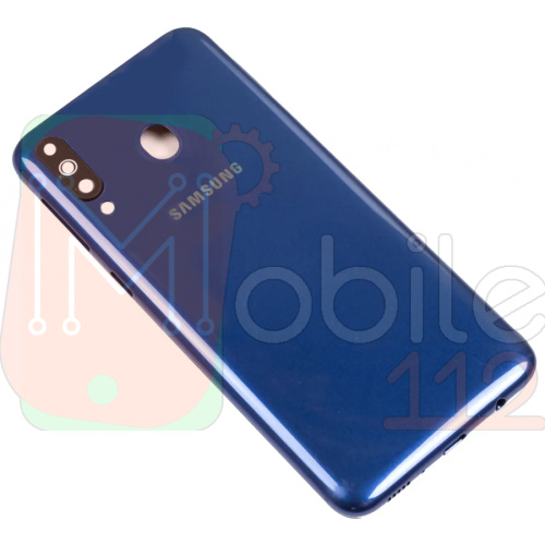 Задняя крышка Samsung Galaxy M30 M305F (синяя со стеклом камеры)