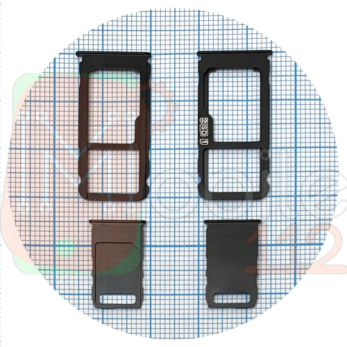 Тримач Sim картки Nokia 3.1 Plus (чорний на 2 SIM + Micro SD комплект)