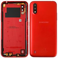 Задняя крышка Samsung Galaxy A01 A015F (красная оригинал Китай)