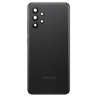 Задня кришка Samsung Galaxy A32 4G A325F (чорна оригінал Китай зі склом камери)