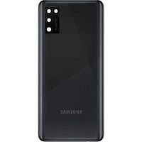 Задня кришка Samsung Galaxy A41 2020 A415F (чорна оригінал Китай зі склом камери)