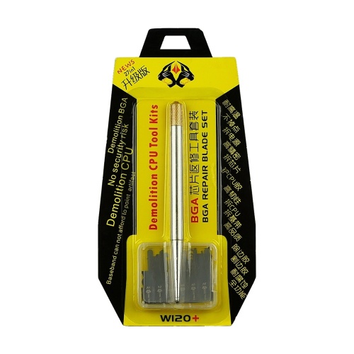 Набір для ремонту друкованих плат та мікросхем Aida W120+ (ручка з цангою, 27 тонких металевих лопаток) фото 8