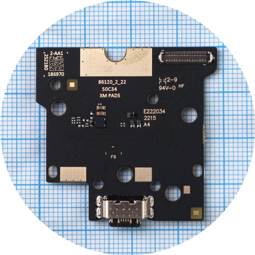 Шлейф Xiaomi Pad 5 11", Pad 5 Pro з роз'ємом зарядки - нижня плата (оригінал Китай)