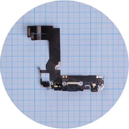 Шлейф Apple iPhone 13 Mini з роз'ємом зарядки та мікрофонами (чорний оригінал 100%)