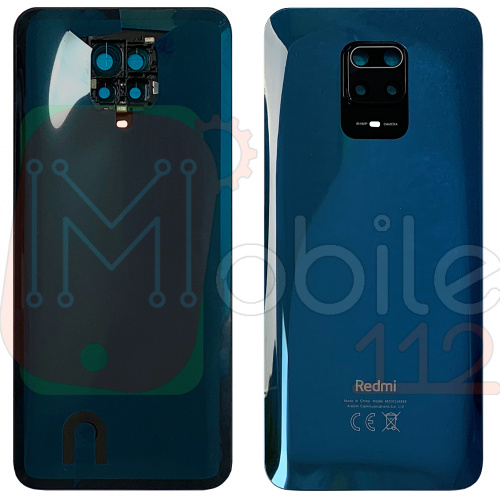 Задняя крышка Xiaomi Redmi Note 9S, Redmi Note 9 Pro Max совм. Redmi Note 9 Pro (серая оригинал Китай со стеклом камеры)